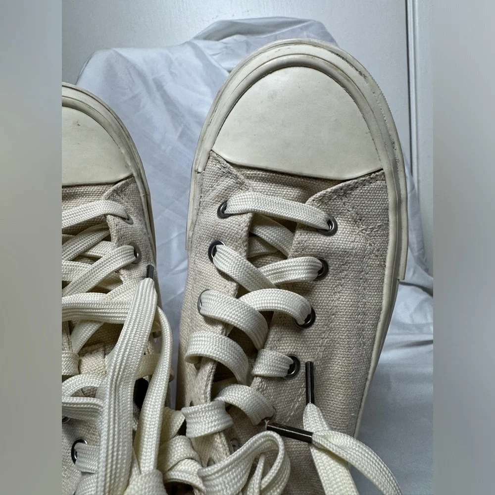 Paul Smith Kirk Ivory Dino Lace Up High Top Sneakers Big Boy Size 36 (US 4)